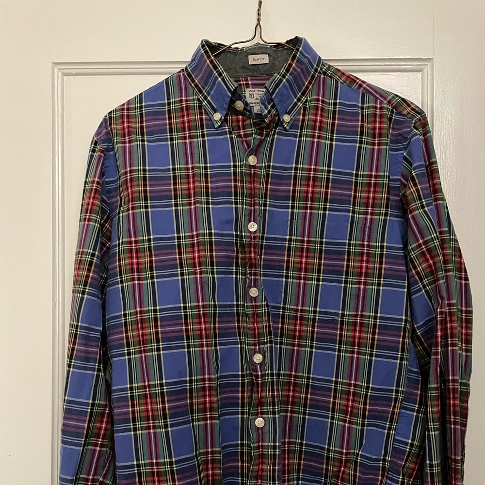 JCrew Men’s Plaid Slim Fit Button Down